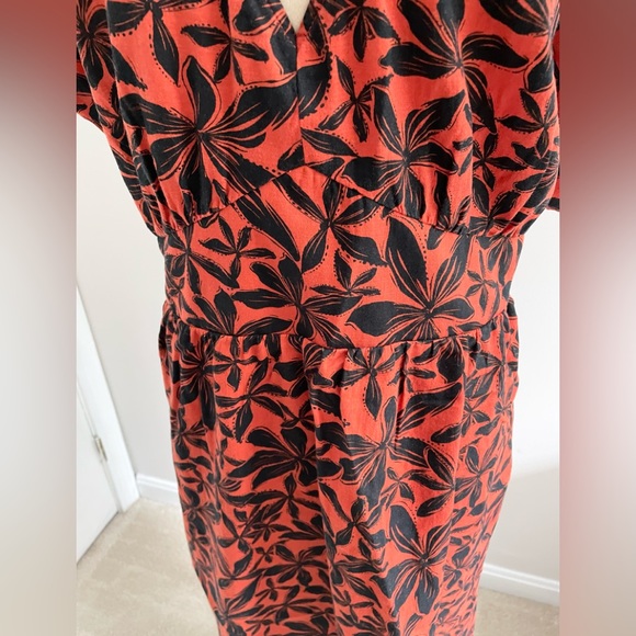 NWOT Ava & Viv V-Neck Midi Dress Size 1X - Picture 7 of 8